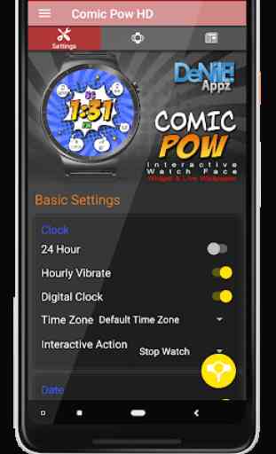 Comic Pow HD Watch Face Widget & Live Wallpaper 4