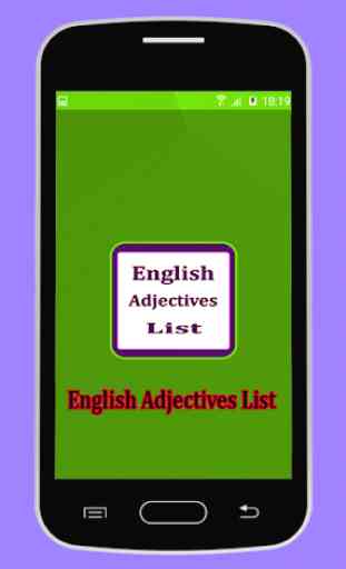 English Adjectives List 1
