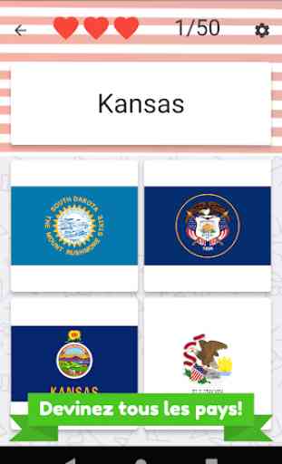 États Unis quiz - 50 États, capitales et drapeaux 3