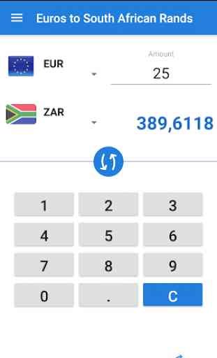 Euro en Rand sud-africain / EUR en ZAR 1