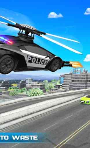 hélicoptère police volant voiture faire jeux robot 4