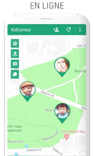 Le tracking de famille GPS KidsControl 1