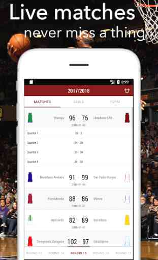 Ligue espagnole de basketball - ACB Live Results 1
