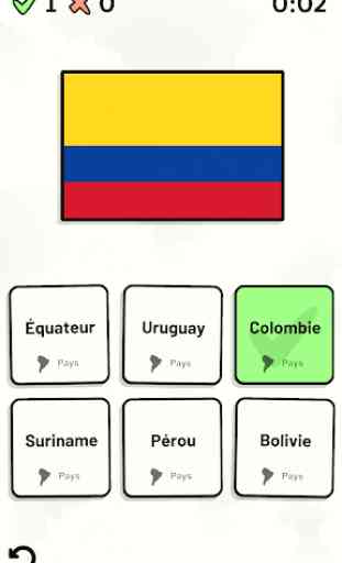 Pays d'Amérique du Sud - Quiz 2