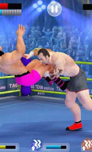 Tag team wrestling 2019: Cage death fighting Stars 4