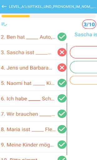 Test de grammaire allemande A1-A2-B1-B2-C1 3