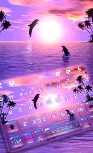 Thème de clavier Sunset Sea Dolphin 1