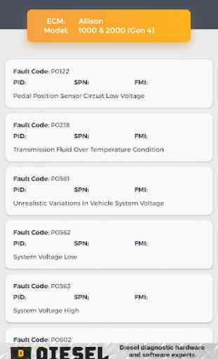 Truck Fault Codes 3
