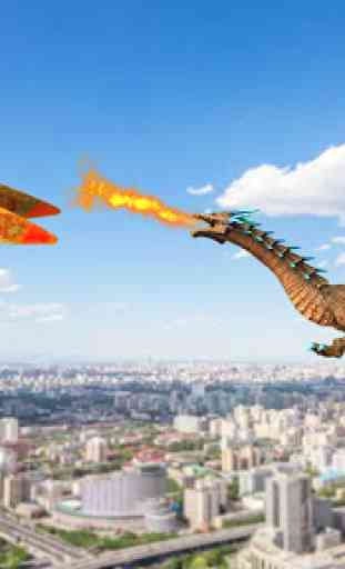 Wild Dinosaur Rampage : Flying Robot Shooting Game 2