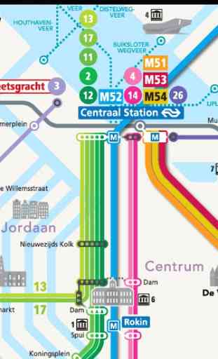 Amsterdam Metro & Tram Map 1