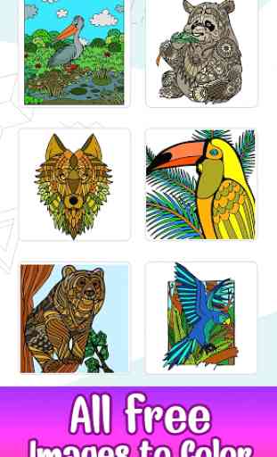 Animals Paint by Number - Stress Relieving Designs 1