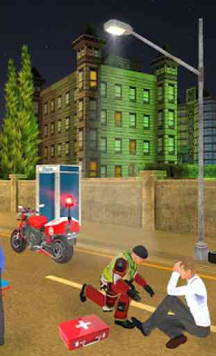 Bicyclette Porter secours Chauffeur Ambulance Jeu 1