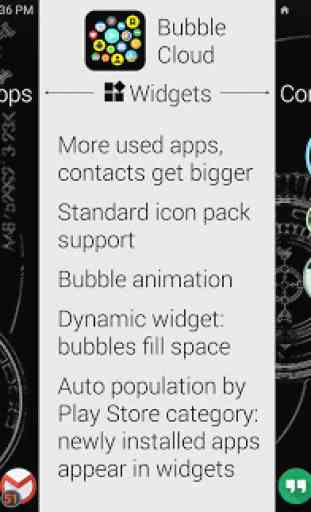 Bubble Cloud Widgets + Dossiers (mobile/tablettes) 1