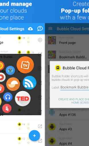 Bubble Cloud Widgets + Dossiers (mobile/tablettes) 4