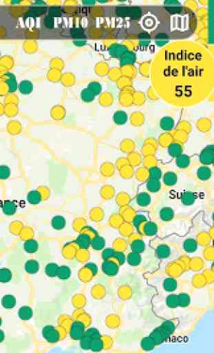 Carte de la pollution atmosphérique - Smog Map 2