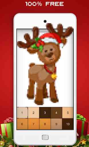 Christmas Pixel Art Coloring App - Color by Number 2