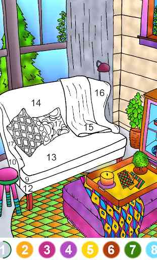 Color by Number New Coloring Book 1