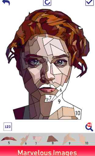 Fashion Poly Art: Color by Number, Coloring Puzzle 2