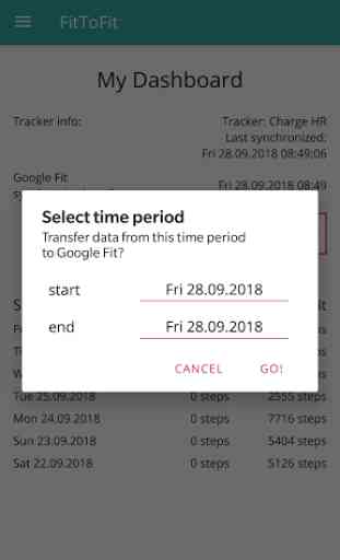 FitToFit - Fitbit to Google Fit 4