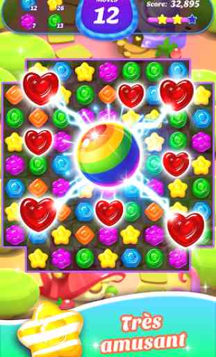 Gummy Candy Blast - Match 3 gratuit jeu de puzzle 1