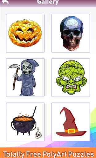 Halloween Poly Art: Color by Number, Coloring Book 1