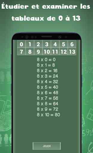 Jeux de tables de multiplication gratuits 2