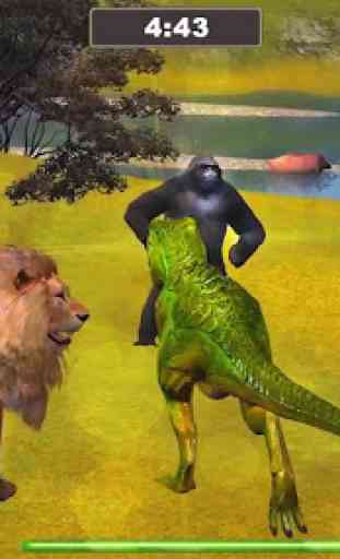 Lion Vs Gorilla : Animal Family Simulator Game 3