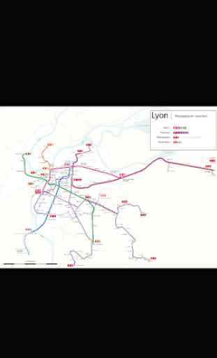 Lyon Metro & Tram Map 1