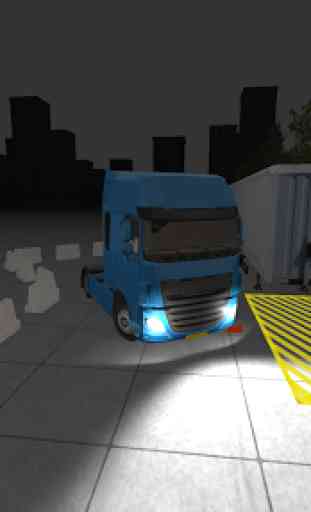 Nuit Camion Parking 3D 4