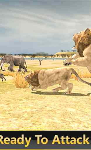 Simulateur de safari de lion sauvage 3d 2
