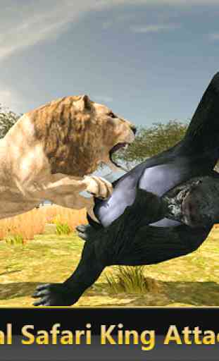 Simulateur de safari de lion sauvage 3d 3