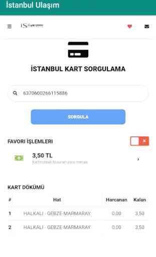 İstanbul Kart Sorgulama 1