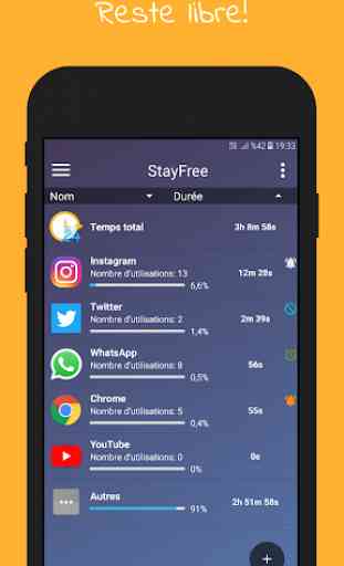 StayFree - Suivi De L'utilisation Du Téléphone 1