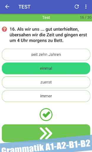 Test zur Deutsch Grammatik A1-A2-B1-B2 2