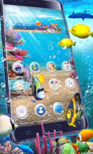 Thème dynamique de poissons d'aquarium 3D 2