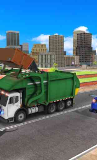 ville en volant des ordures un camion conduite Jeu 4
