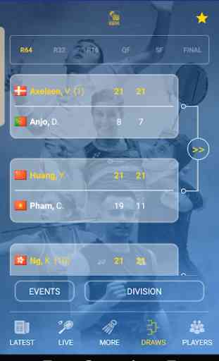 Badminton Live - rank & scores 3