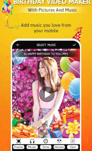 Birthday video maker with pictures and music 3