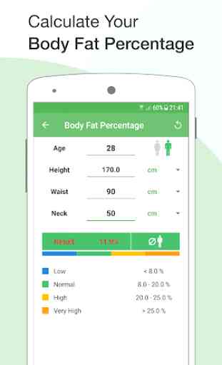 BMI Calculator - Weight Tracker - Body Fat Percent 2