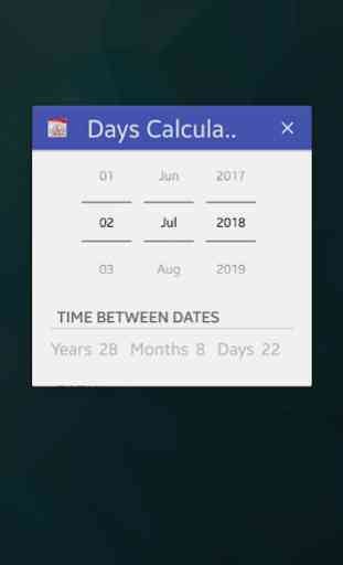 Calculateur de date, Calculer l'âge, Jours 4