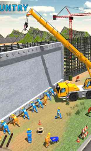 Construction de mur de sécurité frontalière 1