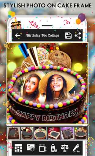 Happy Birthday : Cake, Status, Card & Photo Frame 3