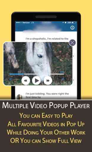 Multiple Video Popup Player -Floating Video Player 4
