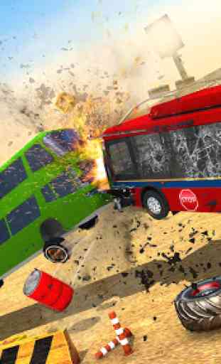 Police Bus Derby Car Crash Stunts 3