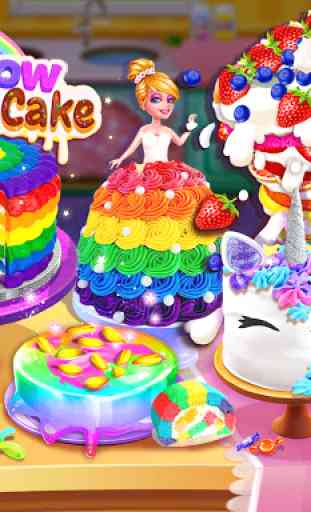 Rainbow Unicorn Cake Maker: Jeux de cuisine 1