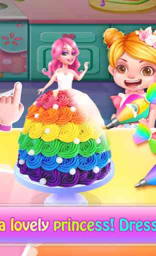Rainbow Unicorn Cake Maker: Jeux de cuisine 3