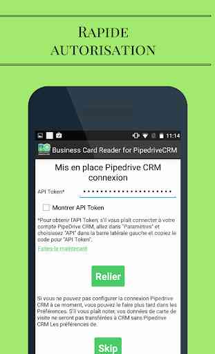 Scanner de cartes de visite Pipedrive CRM 2