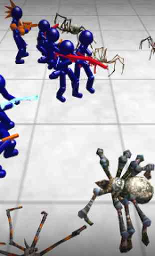 Simulateur de bataille Stickman Spiders 2