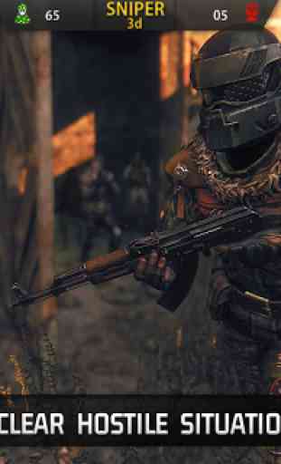 Sniper 3D - Jeux FPS: opération de couverture 2