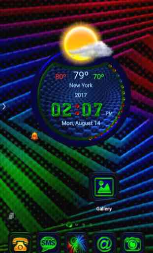 TSF NEXT ADW  Smart LAUNCHER GLOWING COLOURS THEME 3